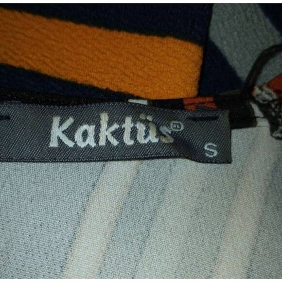 KAKTUS GREEN, BLACK, & MUSTARD STRIPE JUMPSUIT SZ.S EUC - Picture 3 of 4